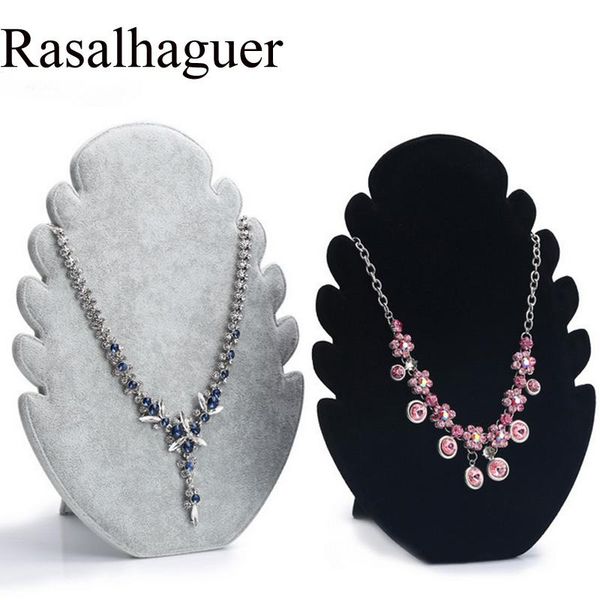 

fashion black/gray with plush fabric composed necklace/pendant holder make your jewelry luxury, Pink;blue