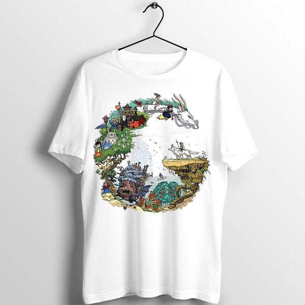 

men's t shirt studio ghibli spirited away princess mononoke totoro artwork art printed tee sport hooded sweatshirt hoodie
