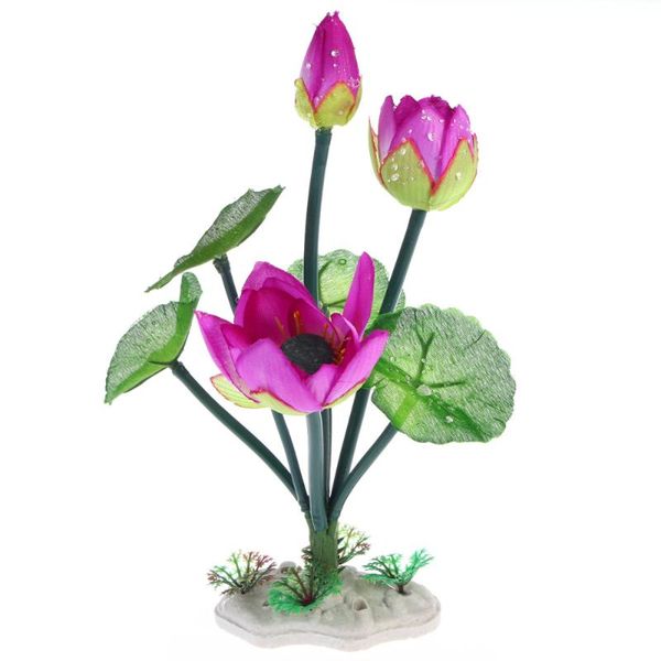 

decorative flowers & wreaths flower plant artificial aquarium fishbowl landscape ornament (red)