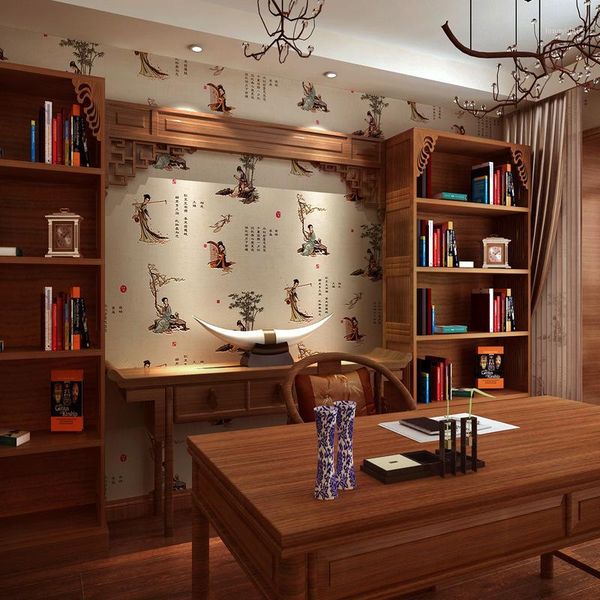 

chinese retro wallpaper for bedroom living room office kitchen wall papers home decor bedroom decor wallpaper sticker1