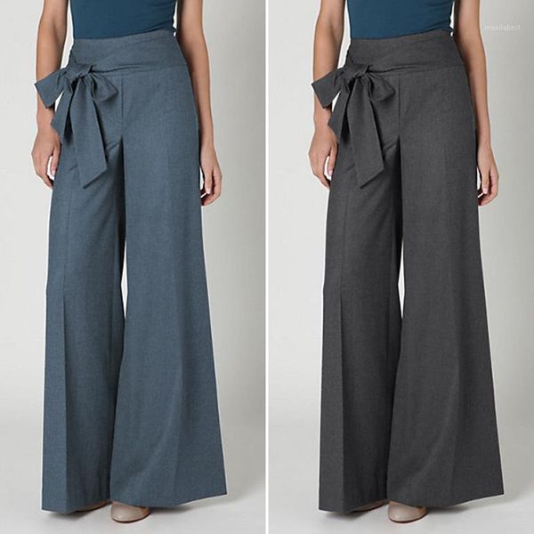 

2020 autumn vintage pantalon celmia women high waist wide leg pants belted elegant office zipper casual loose long palazzo mujer1, Black;white