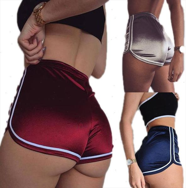 

fashion women summer high waist shorts casual slim fitness booty shorts beach plus size drop shipping, White;black