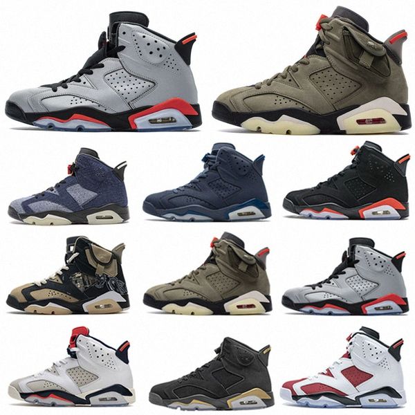 

jumpman 6 6s basketball shoes retroslippers men infrared reflective washed denim dmp millennial shoe hare sport mens trainers sneakers sport, Black