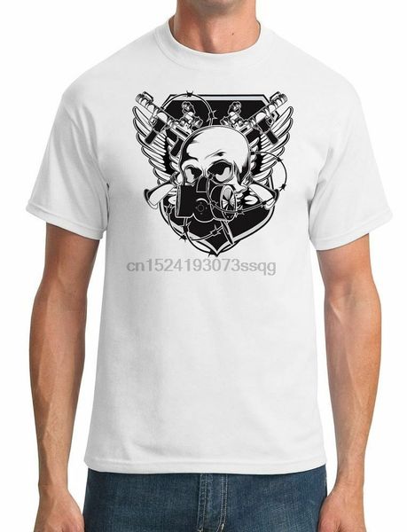 

skull with gas mask crossed guns design - mens t-shirt sport hooded sweatshirt hoodie