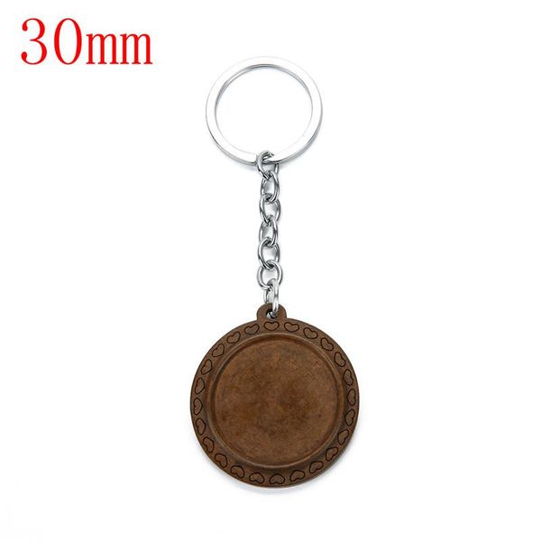 

louleur brown wood cabochon base 25mm 30mm dia blank wooden key ring pendant trays for diy key chain jewelry accessories making wmtdwb