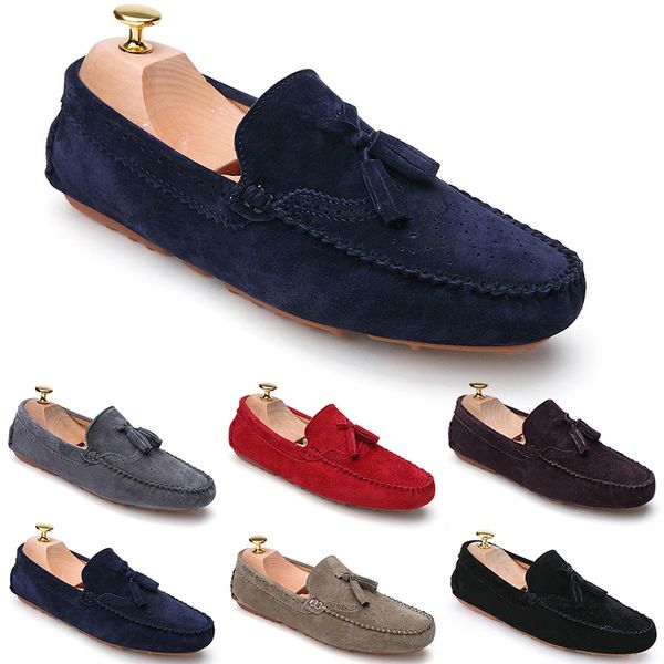 

wholesale non-brand men plus cashmere keep warm leather peas shoes black gray red brown blue khaki overshoes casual fashion lazy shoe