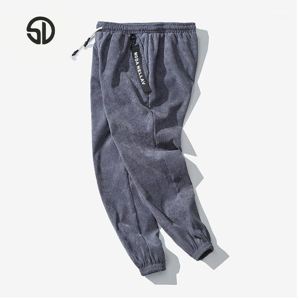 

mens casual pants corduroy warm sweatpants mens joggers striped pants gyms clothing plus size m-5xl fashion bottoms new arrive1, Black