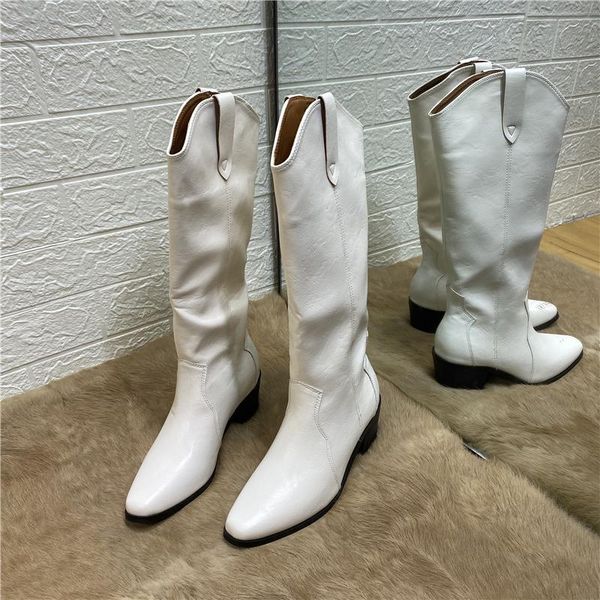

deat 2020 new spring summer fashion casual square head thick heel knight high tube western cowboy boots shoes women sg157, Black
