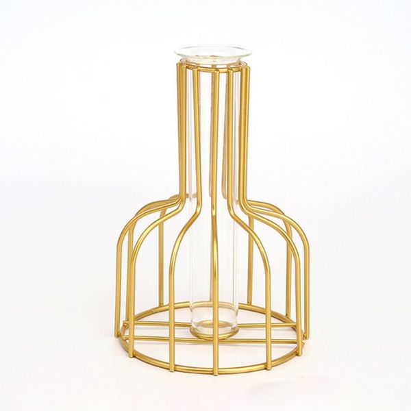 

hydroponic flower vase wrought iron geometric design tableornament