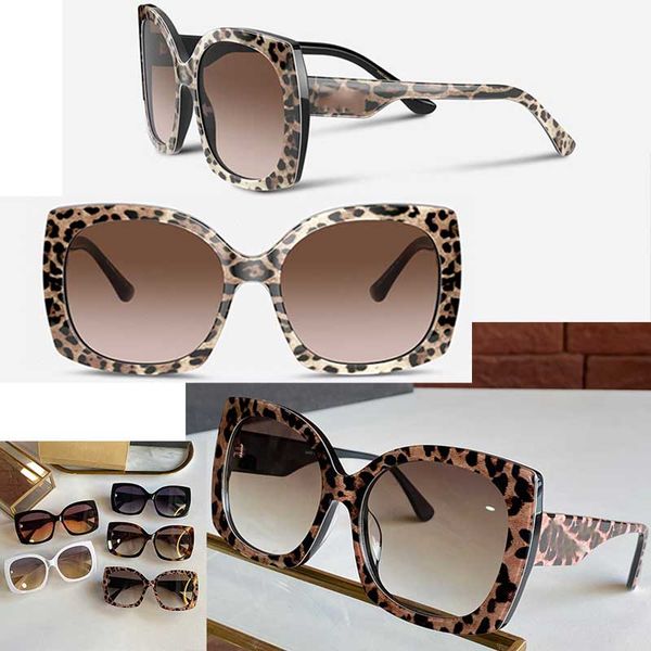 

2021 new woman cat eye charming sunglasses 4385 woman designer sunglasses leopard color frame fashion simple uv400 protective glasses, White;black