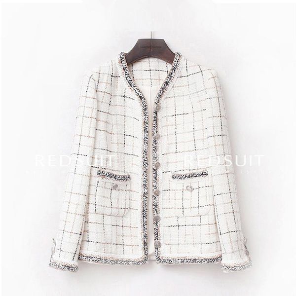 

women's wool & blends european runway designer winter coat women 2021 vintage elegant long sleeve plaid abrigo mujer thick short, Black
