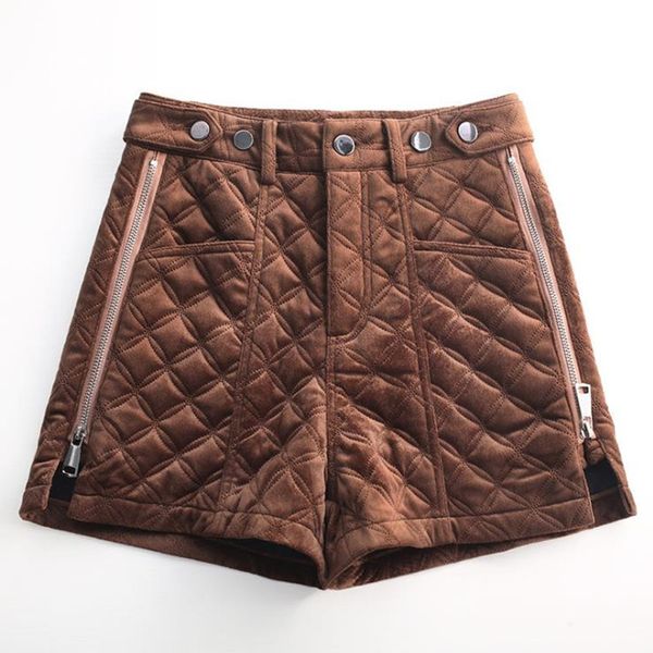 

women's 2021 new plush winter wear shorts 8ang, White;black