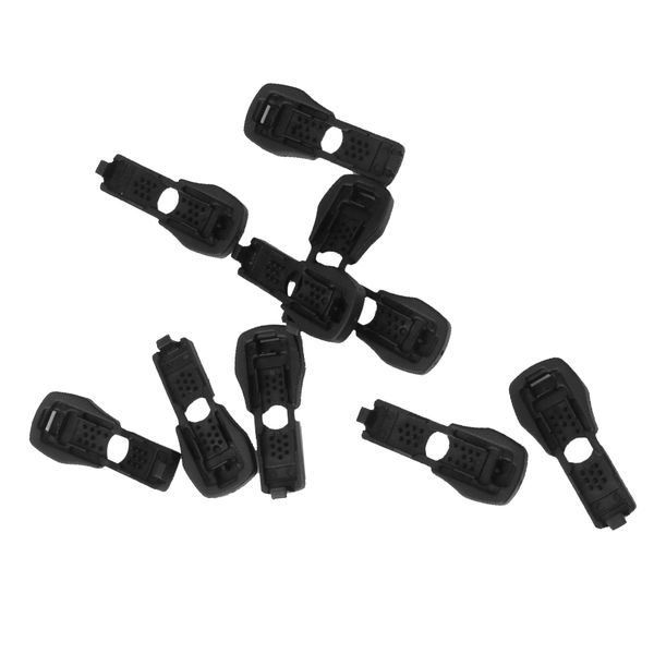 

10pcs black zipper pulls cord rope paracord ends lock buckles