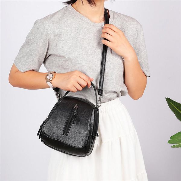 

retro bucket bags women tassel handbag capacity casual pu shoulder messenger bags ladies purse