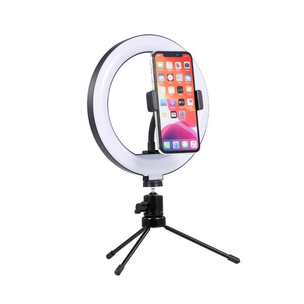 

flash heads 8inch led deskvideo ring light selfie lamp with tripod stand usb plug for youtube tik tok live streaming