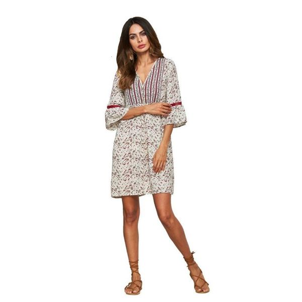

dress spring / summer women's new ethnic snow spinning skirt, Black;gray