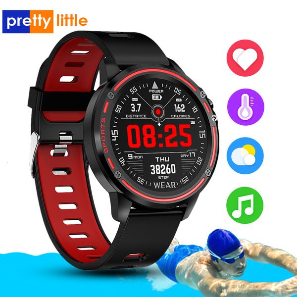 

l8 smart watch men ip68 waterproof reloj hombre mode smartwatch with ecg ppg blood pressure heart rate sports fitness watches, Slivery;brown