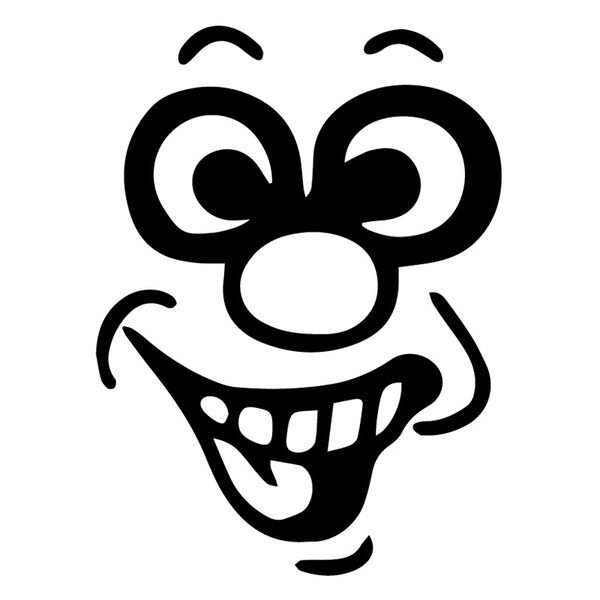 

11.4x15.5cm smiley face personality cartoon car sticker funny vinyl decals c25-1047