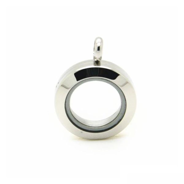 

10pcs/lot 20mm round fashion mini floating locket pendants screw glass locket necklace in 316 jllfoc sport777, Black