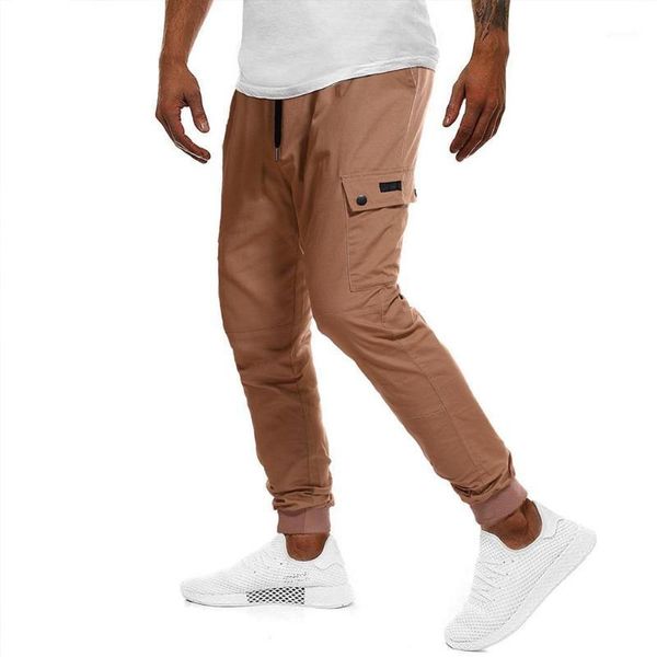 

missky spring summer men's long pants solid color loose middle waist slacks beam feet trousers for male new1, Black