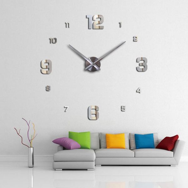 

creative digital diy wall clock european clock living room quartz wall sticker1