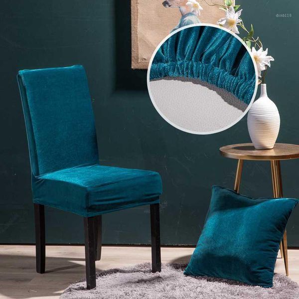 

plush fabric thick chair covers stretch seat covers elastic bench cover for wedding ceremony office chair party banquet l1