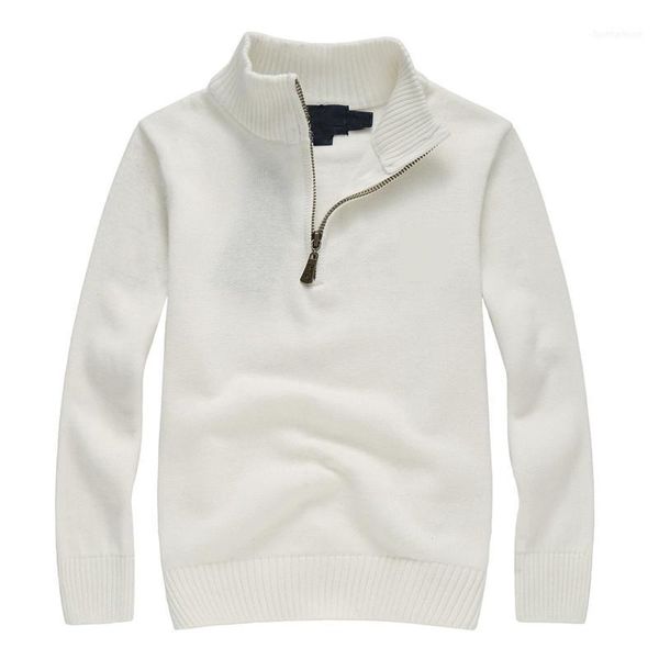 

men knitted shirt brand sweater mens polos zipper design embroidered long sleeve jumpers for autumn wint11, White;black