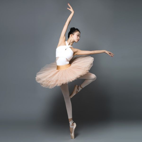 

performance new ballet style suit yoga bodysuit fitness beauty dance costume, Gray