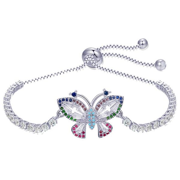 

deelanadjustable fashion butterfly bracelet for woman wholesale rose gold fine bracelets jewelry parrty gift for girl, Black