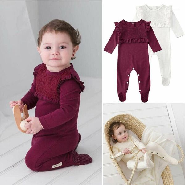 

jumpsuits born baby girl clothes lace soild clothing princess girls playsuit1, Blue