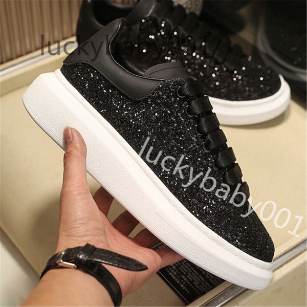 

2021 mens platform shoes suede shining diamond graffiti lovers shoes leather ladies sneakers classic womens white casual shoes size 35-46, Black;red