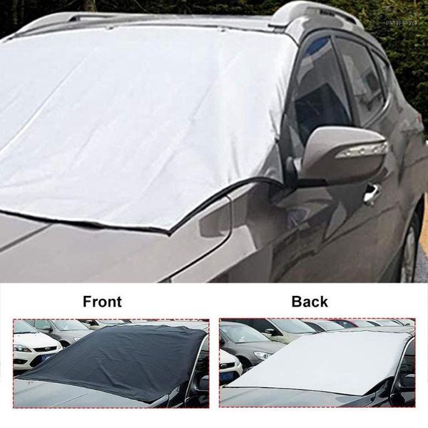 

car front windshield cover dual-use magnetic against sun ice frost rain fallen leaves car windshield protector accessories1
