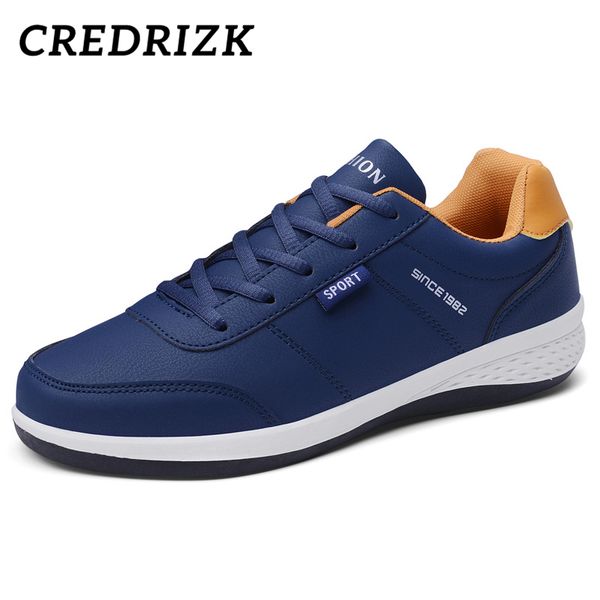 

2020 new casual fashion men sneakers breathable lace up leather shoes spring leisure male footwear chaussure homme, Red;white
