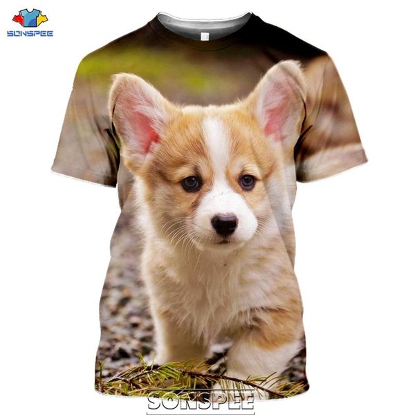 

animal corgi cute dog mens 3d print shirts comics humor oversized men clothing