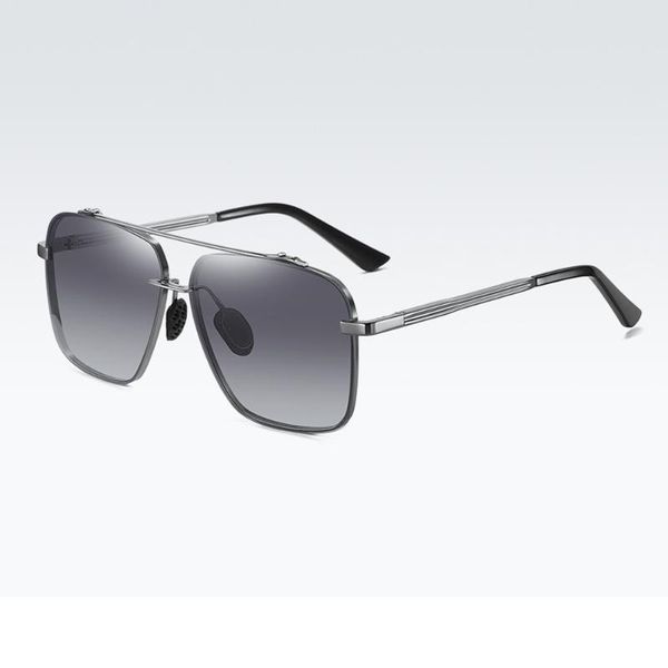 

2020 men polarized sunglasses oversized metal frameless uv400 driving sunglasses night vision glasses with box, White;black