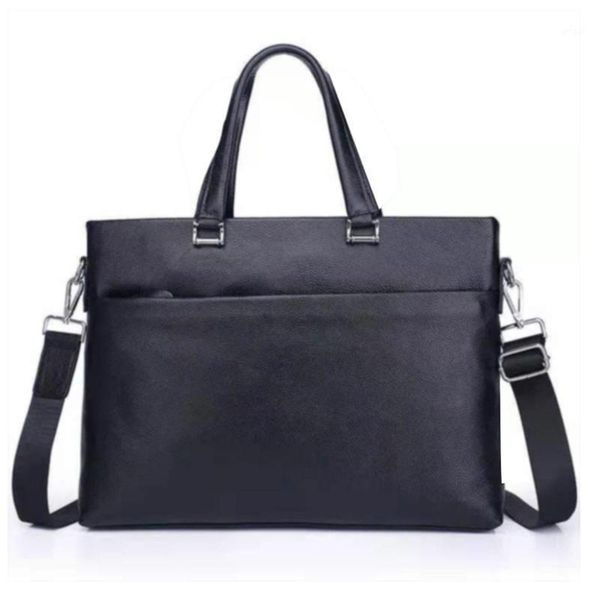 

genuine leather portable men's bag men business totes handbag horizontal casual travel briefcase shoulder messenger leather bag1