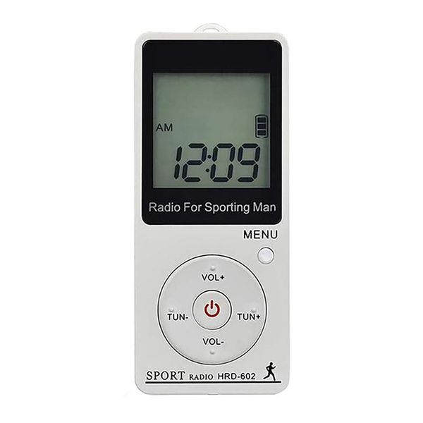

radio portable fm / am lcd display conference receiver with earphone sports pedometer