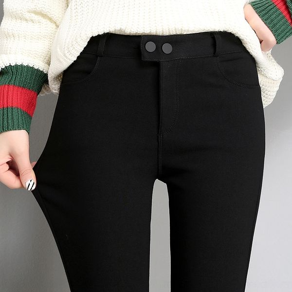 

9ivjv 9190#s to roele large size 2020 autumn new high women waist tight pants tight pants black slim leggings for thin 5xl