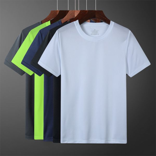 

short sleeve summer breathable running fitness fast drying clothes loose large elastic outdoor sports t-shirt men's, White;black