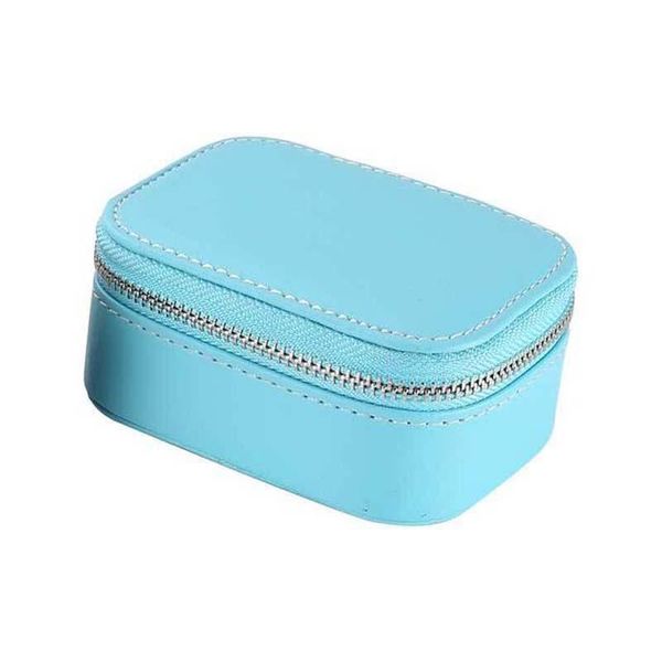 

jaycas small watch lipstick storage box women gift pu leather ring display lady case jewelry travel organizer, Pink;blue