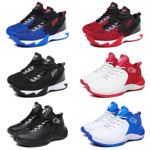 

non-brand fashion men women running shoes triple black blue red mens trainer sports sneakers runners 40-44 item #22, White;red