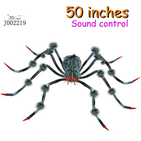 

hb8c0 halloween 50-inch voice control spider light spider haunted inch decoration plush halloween house sound vibration with sound apq0s