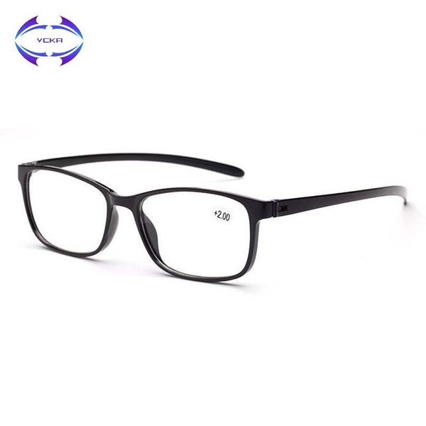 

vcka tr90 reading glasses men women presbyopic eyeglass spectacles resin transparent lense 1.0 1.5 2.0 2.5 3.0 3.5, Silver