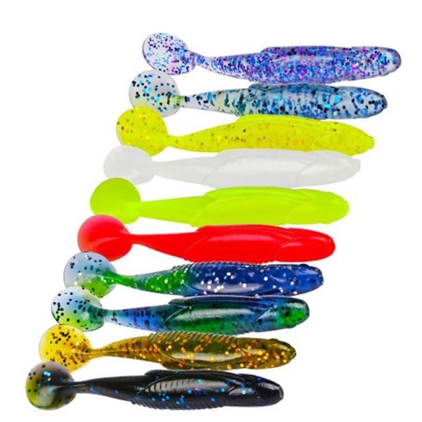 

10pcs/lot jig head soft lure 11cm 6.2g artificial fishing bait swimbait shad rainbow pesca bass minnow rubber fish 1 qylcjk