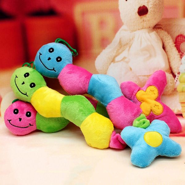 

pet puppy chew squeaker squeaky bug plush toy colorful pets bb sound toys 3 colors