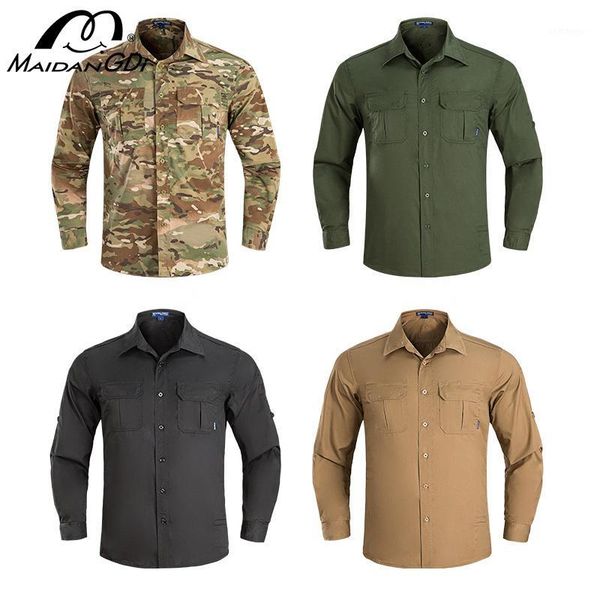 

maidangdi men's outdoor casual camouflage movement training suit breathable quick-drying long-sleeved tactical shirt1, White;black