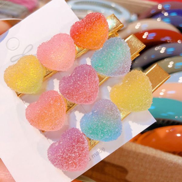 

girls and women's minimalist , cute hairpins, hair accessories, candy colored hearts, new korea