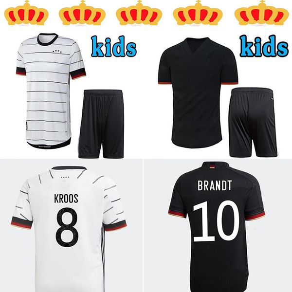 

new2020 2021 kroos ger many soccer jerseys hummels football shirt 20 21 draxler reus + children's suitjersey, Black;yellow