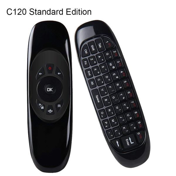 C120 2,4-GHz-Air Mouse Gyroskop drahtlose Minitastatur Doppelseitiger Wiederaufladbare Fernbedienung für PC Anwendbar auf Smart-TV-Set-Top-Box