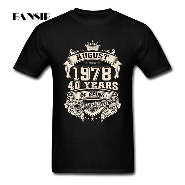 

new fashion boy short sleeve born in august 1978 40 years of being awesome group clothes sport hooded sweatshirt hoodie men t shirt